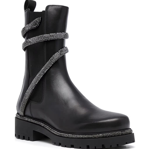 Bottes de Cowboy de haute qualité mode élégante femmes strass serpent motif talon épais talon bas bout rond <span class=keywords><strong>bottines</strong></span> - Product Image 6