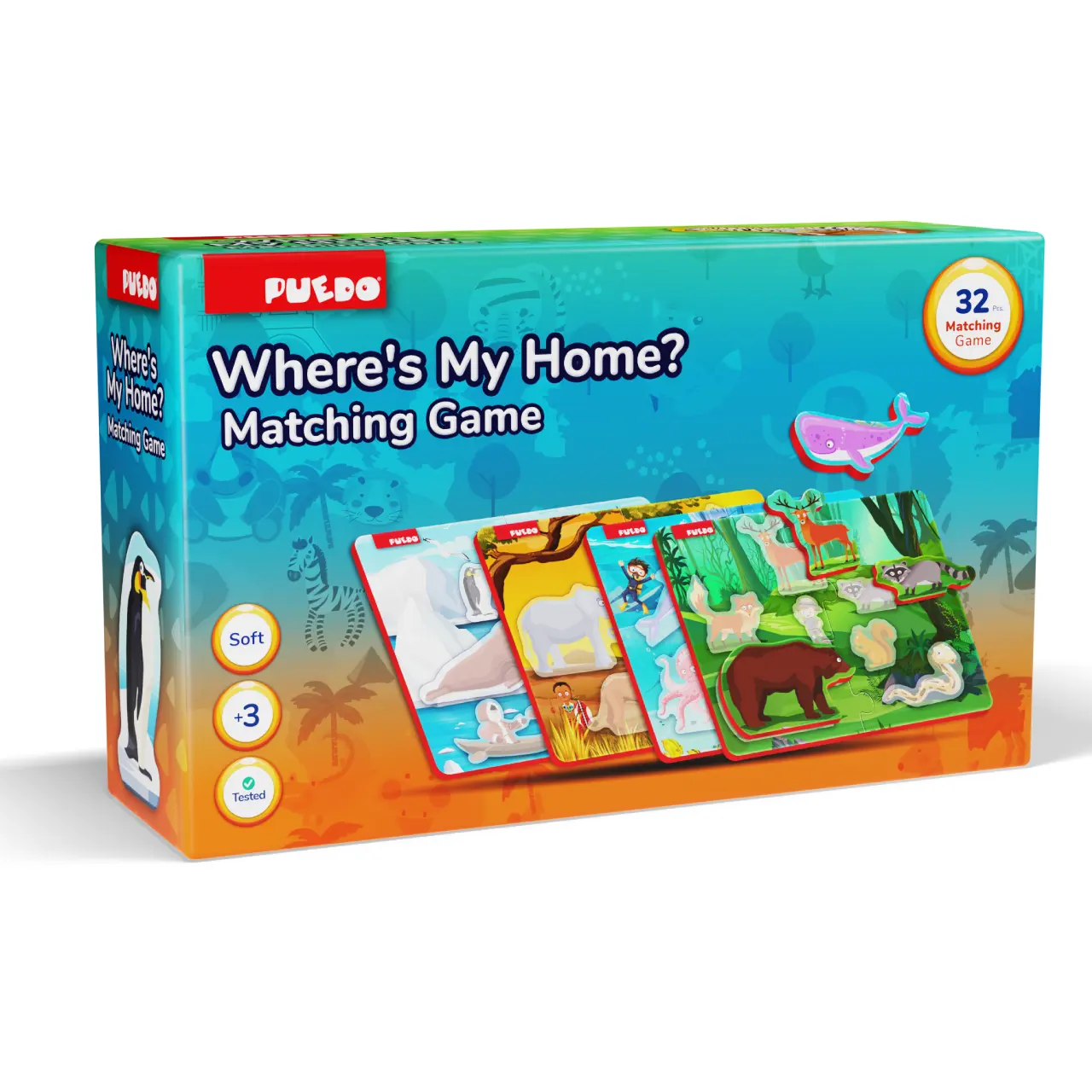 PUEDO EVA Puzzles and Games Educational Toys | Puzzle for Kids Where is My Home? Premium Grade Box From Turkey