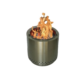 Muebles de jardín Auplex, horno de fuego, pozo de fuego con hogueras de carbón, estufa de chimenea de acero inoxidable individual - Product Image 1