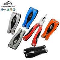 Outil multifonction en acier inoxydable 2Cr13 avec pinces, couteau multifonction, outil multifonction pliable, poignée en aluminium, camping, vente en gros