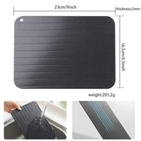 Plateau de décongélation KITCHENCARE en aluminium, plaque de décongélation antiadhésive pour viande et poisson congelés