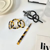 Yuxi Logo personnalisé accessoires de cheveux pour femmes élégant acétate plaque épingles à cheveux prêle boules fourchettes à cheveux disponibles pour la vente en gros