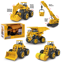 Camiones de Ingeniería de Juguete con Fricción, 5 Estilos: Excavadora, Grúa, Volquete, Bulldozer, Aplanadora