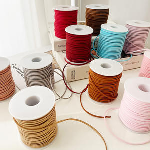 Deerskin pita beludru kulit sapi, buket bunga segar bahan DIY untuk dekorasi kotak hadiah tali tipis Suede buatan tangan untuk Natal - Product Image 3