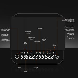 टाइमर स्वचालित 0.1 जी/2000 जी/जी रिचार्जेबल प्रिस्क्रिप्शन स्केल के साथ कॉफी स्केल का नेतृत्व किया प्रदर्शन - Product Image 3
