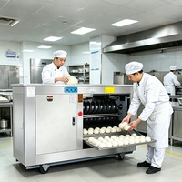 Machine entièrement automatique en acier inoxydable pour la découpe et la division des boulettes de pâte pour pains vapeur, boulangerie, capacité de 4500 pièces/heure