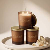 Bocal à bougie décoratif pour la maison, couleurs personnalisables, résistant à la chaleur, écologique, durable, haute qualité, Noël