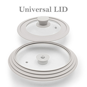 Nouvelle mise à niveau couvercle universel casserole bouchon anti-déversement couvercle de casserole couvercle de casserole en verre universel avec rebord en silicone - Product Image 4