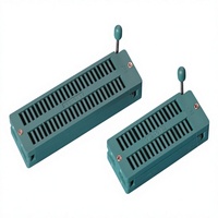 Connecteur ZIF 2,54 mm avec pas de centre 7,62/15 mm, prise universelle verte de type DIP 2,54 mm, plaqué étain