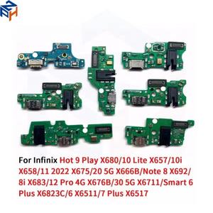Para Infinix Hot 6X 7 10I 11 30 Play Note 10 11 Pro 12 30 Smart 4 7 Zero 8 X687, Puerto de Carga Dock, Placa de Micrófono - Product Image 2