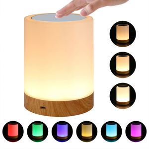 Luz Nocturna Creativa con Diseño de Madera, Recargable, Táctil, con Sensor de Presión, Luz Ambiental con Soporte - Product Image 3