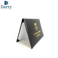 Carpeta de Cuero PU A4 con Anillas, para Certificados, Diplomas y Documentos