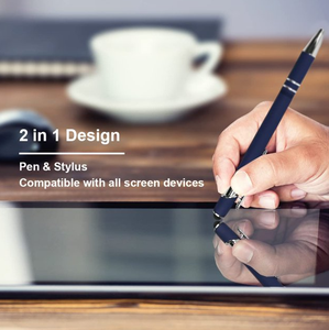 Stylo à bille personnalisé avec pointe tactile, stylo en métal à clic au toucher doux - Product Image 5