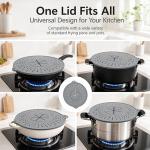 Foldable Silicone Splatter Guard Oil Splatter Cover for <b>Frying</b> <b>Pan</b> Pot Kitchen Cooking Tool Heat Resistant Food Grade - Product Image 5