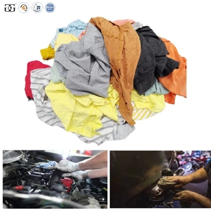 خِرَقُ مَلَابِس قُماش 25 كجم عبوة ألوان داكنة متنوعة قمصان قطنية خِرَق قُماش قطنية رخيصة - Product Image 1