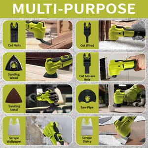 18V ~ 21V personnalisable sans fil sans brosse <span class=keywords><strong>oscillant</strong></span> multi-outils rectifieuse découpeuse une machine à usages multiples - Product Image 4