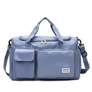2022 Custom Luxury <strong>Hot</strong> Sale <strong>Pink</strong> Waterproof Polyester Shoulder Gym Women Duffle Sport Travel <strong>Bag</strong> - Product Image 1