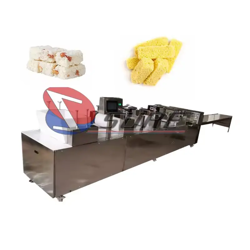 Professional Exporter Peanut Cake Forming Cutting Machine Swelled Candy Rice Machine Peanut Brittle Making Machine