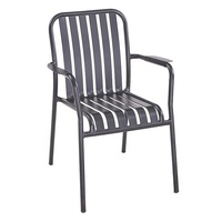 Chaises de jardin modernes en Aluminium avec lamelles et revêtement en poudre, chaises de Patio en métal pour l'extérieur