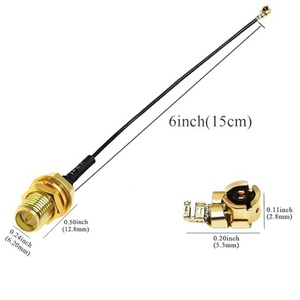Wifi ăng ten Booster với 15cm 6inch 1.13 mét RP-SMA nữ để ufl cáp đồng trục cáp thông tin liên lạc - Product Image 2