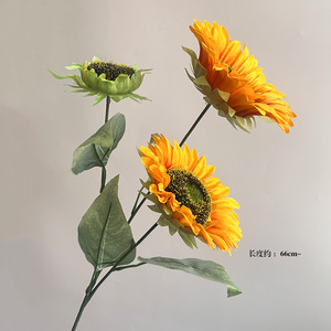 Girasoles Artificiales de 66 cm, Flor de Seda de Alta Simulación, Accesorios de Decoración para Bodas y Hogar - Product Image 4