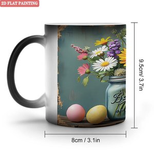 Frosted Black <b>Ceramic</b> <b>Mug</b> 11oz Heat Sensitive Daily Drinking Cup - Product Image 1