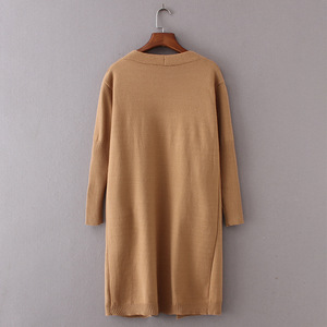 Venta al por mayor <span class=keywords><strong>de</strong></span> las mujeres más tamaño <span class=keywords><strong>de</strong></span> varios colores <span class=keywords><strong>de</strong></span> <span class=keywords><strong>punto</strong></span> Casual desgaste palangre cárdigan suéter - Product Image 4