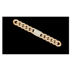 Nuevo Collar de Cadena Cubana Chapado en Oro con Diamantes de Laboratorio para Hombre, Cadena de Eslabones de Plata Esterlina 925, Regalo para Bodas y Fiestas - Product Image 1