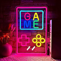 Enseigne néon LED alimentée par USB pour salle de jeu, lumière murale personnalisée pour zone de jeu, chambre, bar, décoration de fête pour gamer, ou man cave.