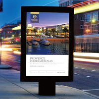 Ilumina tu marca, cartelera publicitaria, caja de luz, tablero de publicidad de carretera de aluminio moderno, desplazamiento Mupi de doble cara