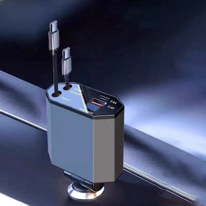 Cargador de Coche <span class=keywords><strong>C1</strong></span> con Carga Rápida, Estación de Carga para Teléfono 4 en 1, Pantalla LED Digital, 2 Cables Retráctiles, Tipo C PD, Adaptador Rápido de 65W - Product Image 6