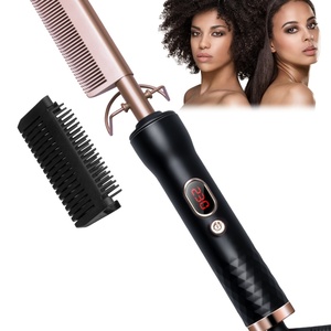 High Temperature Electric Hot Copper Hair Curling <b>Comb</b> Hair Straightening Brush <b>Comb</b> <b>Heat</b> Pressing Hot <b>Comb</b> - Product Image 2