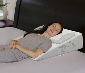 Post cirugía Premium chino pierna espalda soporte Gel refrigeración espuma viscoelástica bambú viscosa cubierta comprimida cama cuña almohada conjunto - Product Image 1