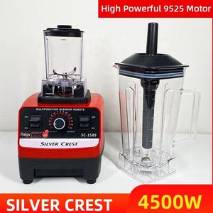 4500W Pure Copper Motor Blender 2 in 1 Silver Crest <strong>Moulinex</strong> Food Processor, Electric Smoothie Mixer Meat <strong>Grinder</strong> for Kitchen - Product Image 4