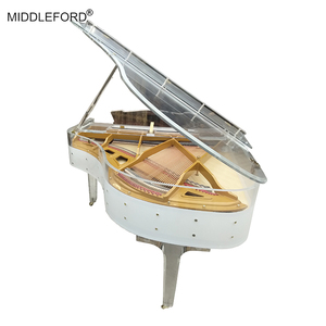 Piano de Cola Transparente de Acrílico Cristalino Middleford, Instalación en EE. UU., Sistema de Reproducción Automática con Disco de Piano Prodigy IQ Flash - Product Image 1