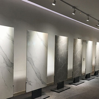 Carrelage de sol en céramique et porcelaine vitrifiée pleine masse, effet marbre, brillant et poli, durable, pour intérieur d'hôtel et appartement de luxe