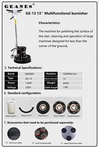 ग्रेनाइट संगमरमर के लिए स्थिर प्रदर्शन चमकाने मशीन - Product Image 6
