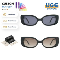 Lunettes de soleil polarisées vintage de luxe pour femme, protection UV400, monture carrée petite, design italien, en acétate, pour l'extérieur
