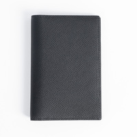 Portefeuille de voyage de haute qualité en cuir véritable avec logo personnalisé, blocage RFID, porte-passeport à double rabat avec emplacements pour cartes