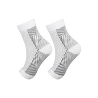 Manchon de compression de cheville personnalisé chaussettes de compression de sport à bout ouvert pour le gonflement entorse neuropathie soutien de la voûte plantaire