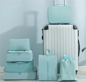 Ensemble de voyage de luxe 7-en-1 personnalisé en usine, sacs de rangement légers et durables pour bagages, lot de 7 sacs de voyage et de sport - Product Image 6