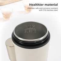 Tasse chauffante portable 12V/24V pour voiture, bouilloire électrique avec 6 niveaux de température et contrôle tactile pour café et thé en voyage