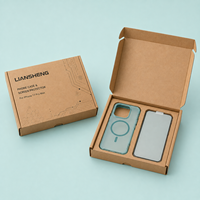 Boîte d'expédition en carton ondulé découpée sur mesure avec logo personnalisé pour accessoires d'appareil photo et de téléphone portable, recyclable et biodégradable