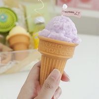 Velas Personalizadas de Lujo con Aroma, Diseño Adorable de Cono de Helado en Tonos Pastel, Velas con Forma de Helado para Tiendas de Regalos