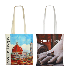 Bolso de algodón reutilizable para <span class=keywords><strong>mujer</strong></span>, bolsa de mano con logotipo personalizado de 8oz, 10oz, 12oz, respetuoso con el medio ambiente - Product Image 6