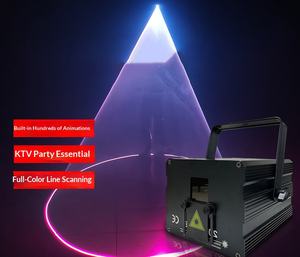 Lumière laser pleine couleur RVB avec contrôle du son, effet animé pour salle de karaoké, fête à domicile, bar, discothèque, équipement d'éclairage de scène - Product Image 1