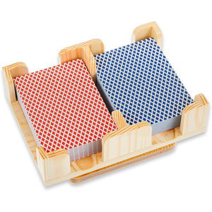 Estante de almacenamiento de cartas de madera para juegos transfronterizos, organizador de cartas de mesa, organizador para el hogar, soporte de cartas de madera - Product Image 1