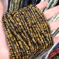 LANGYUE Venta al por mayor de cuentas sueltas naturales espaciadas de ágata de 4*2mm, cuentas de cristal en forma de ábaco para producción de joyería y pulseras