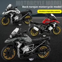Modèle de moto de simulation pour enfants, en alliage moulé sous pression, à tirer en arrière, échelle 1:14