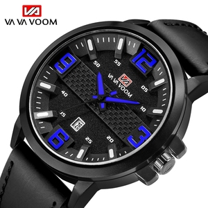 Montre de sport pour homme, étanche, chronographe à quartz, bracelet en silicone, grand cadran, montre-bracelet d'extérieur - Product Image 6